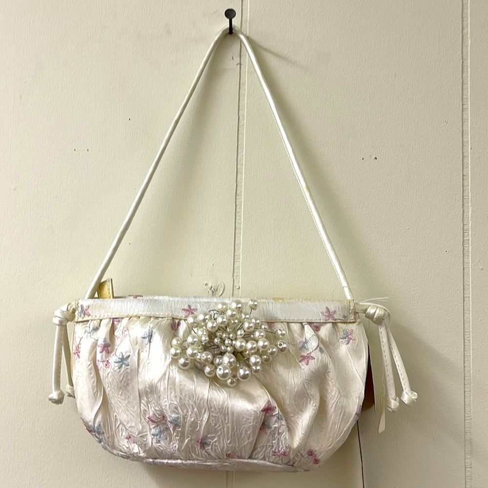 Vintage Anna Cecere silk jacquard evening bag
